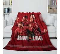 REIPOL Ronaldo Soft Fleece Blanket - Football Warm And Cozy Throws For Showing Your Accompany And Care - Birthday Gift for Hubby Boyfriend Girlfriend Neighbor 60x80inch(150x200cm)