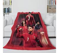 REIPOL Ronaldo Trendy Blanket - Football Cozy Throws Birthday Gift for Sister Brother Nephew Niece - Soft Blanket For Putting Your Phone Down And Have A Nice Nap 50x60inch(127x152cm)