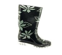 Reis Btdflower_Bs37 Grensho PVC Boots, Black-Grey, 37 Size