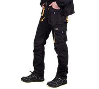 REIS FORECO-T BY Work Trousers for Men | Safety Trousers | Cargo | Work Pants | Cut Protection Trousers | Black-Yellow | Size: 60
