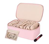 Reise Schmuckkästchen - Schmuck Organizer - Travel Jewelry Box - Reise-Schmuckkästchen | Kompaktes Schmuckkästchens Für Ringe, Ohrringe, Armbänder Und Halsketten, Elegantes Kleines Tragbares Case