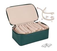 Reise Schmuckkästchen - Schmuck Organizer - Travel Jewelry Box - Reise-Schmuckkästchen | Kompaktes Schmuckkästchens Für Ringe, Ohrringe, Armbänder Und Halsketten, Elegantes Kleines Tragbares Case