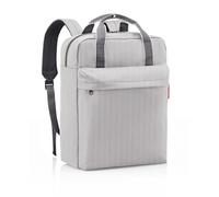 reisenthel Allday Backpack M - Versatile Backpack for Everyday Use, Travel, Shopping or Work - Water-Repellent, Hand Luggage Approved, Herringbone Grey, 30 x 39 x 13 cm, Minimalist/Modern Urban