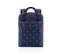 reisenthel Allday Backpack M - Versatile Backpack for Everyday Use, Travel, Shopping or Work - Water-Repellent, Hand Luggage Approved, Mixed Dots Red, 15