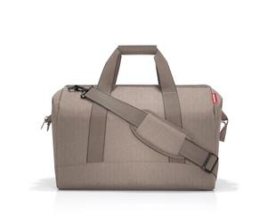 reisenthel Allrounder L - Versatile Doctor's Bag for Travel, Work or Leisure - with Functional Stylish Design, Herringbone Mocha, Standard Size, Modern