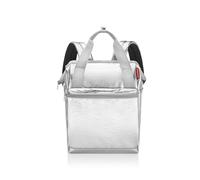reisenthel Allrounder R Silver Crackle Backpack and Carry Bag in One with Pocket for Travel Trolleys
