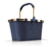 Reisenthel BK4111 Carrybag Frame Rhombus Midnight Gold - Sturdy Shopping Basket with Lots of Storage Space and Practical Inner Pocket - Elegant and Water-Repellent Design, 480 x 290 x 280 mm