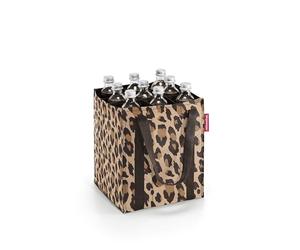 reisenthel Bottle Bag Leo Macchiato - 9 Compartments, Easy Recycling of Bottles, Carrying Straps