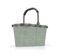 Reisenthel Carrybag Frame Twist Sage, Sturdy Shopping Basket with Lots of Storage Space and Practical Inner Pocket, Elegant and Water-Repellent Design