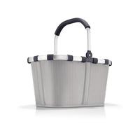 reisenthel Carrybag Herringbone Grey - Sturdy Shopping Basket with Lots of Storage Space and Practical Inner Pocket - Elegant and Water-Repellent Design