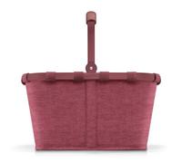reisenthel carrybag twist maroon - sturdy shopping basket with plenty of storage space and practical inner pocket - elegant and water-repellent design