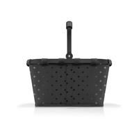 reisenthel Carrybag Sturdy Shopping Basket with Lots of Storage Space and Practical Inner Pocket - Elegant and Water-Repellent Design, Frame Glossy Dots Black, standard size, Shopping basket