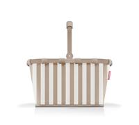 reisenthel Carrybag Sturdy Shopping Basket with Lots of Storage Space and Practical Inner Pocket - Elegant and Water-Repellent Design, Summerstripes Coffee, 28 x 48 x 29 cm, Modern