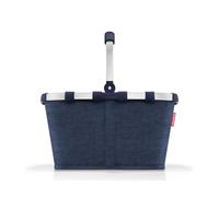 reisenthel Carrybag Sturdy Shopping Basket with Lots of Storage Space and Practical Inner Pocket - Elegant and Water-Repellent Design, Twist Navy, 28 x 48 x 29 cm, Contemporary