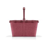 reisenthel Carrybag Sturdy Shopping Basket with Lots of Storage Space and Practical Inner Pocket - Elegant and Water-Repellent Design, Twist Maroon, Standard Size, Shopping Basket