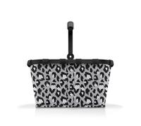 reisenthel Carrybag Sturdy Shopping Basket with Lots of Storage Space and Practical Inner Pocket - Elegant and Water-Repellent Design, Frame Leo Nero, Shopping Basket