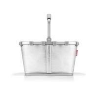 reisenthel Carrybag Sturdy Shopping Basket with Lots of Storage Space and Practical Inner Pocket - Elegant and Water-Repellent Design, Silver Crackle, 48 x 29 x 28 cm (B x H x T), Contemporary