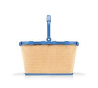 reisenthel Carrybag Sturdy Shopping Basket with Lots of Storage Space and Practical Inner Pocket - Elegant and Water-Repellent Design, Frame Raffia Blue, Shopping Basket