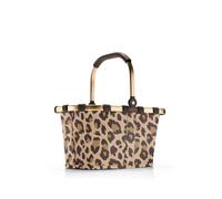 reisenthel Carrybag XS Leo Macchiato - Small Sturdy Basket in XS Format Small Version of Shopping Icon Practical Inner Pocket - Elegant, Water-Repellent Design