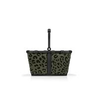 reisenthel Carrybag XS Teddy Leo Olive - Sturdy Shopping Basket with Practical Inner Pocket - Elegant and Water-Repellent Design