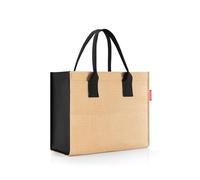 reisenthel daily shopper - Modern straight tote bag for all occasions - practical handbag, large enough for your shopping and everyday items, Raffia Black, Shopping Bag