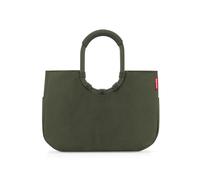 reisenthel Loopshopper L - Sturdy Bag with Practical Compartments Made from Recycled PET Bottles - Charming and Water-Repellent Design Gold, Cord Dark Matcha, L, Modern, timeless, urban
