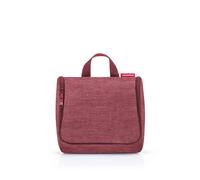 reisenthel Toiletbag Practical Toiletry Bag with Hook, Water-Repellent Material, Twist Maroon, 23x20x10 cm
