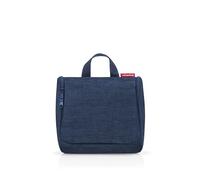 reisenthel Toiletbag Practical Toiletry Bag with Hook, Water-Repellent Material, Twist Navy, Standard Size, Modern