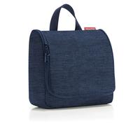 reisenthel Toiletbag Practical Toiletry Bag with Hook, Water-Repellent Material, Twist Navy, Standard Size, Modern