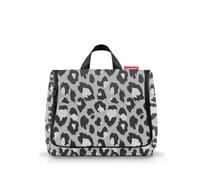 reisenthel Toiletbag XL Practical Toiletry Bag with Hook, Water-Repellent Material, Leo Nero, 28 cm, Toilet Bag XL Leo Nero
