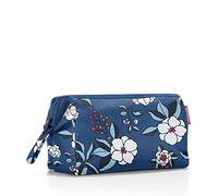 reisenthel Travel Cosmetic Rhombus Black - Strong Robust and Practical Travel Cosmetic Bag, Hand Strap, Water-Repellent Material, Garden Blue, 26,00, Modern