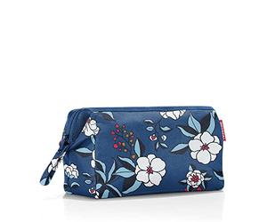 reisenthel Travel Cosmetic Rhombus Black - Strong Robust and Practical Travel Cosmetic Bag, Hand Strap, Water-Repellent Material, Garden Blue, 26,00, Modern