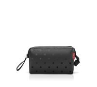 reisenthel travelcosmetic Strong Robust and Practical Travel Cosmetic Bag, Hand Strap, Water-Repellent Material, Glossy Dots Black, Standard Size, Casual