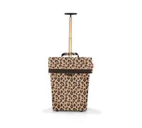 reisenthel Trolley M Leo Macchiato - Portable Shopping Trolley with Sturdy Aluminium Frame - Made of Water Resistant Material