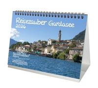 Reisezauber Garda Lake Garda Desk Calendar DIN A5 for 2026 Holidays Mediterranean Italy - Contents: 1 x Calendar, 1 x Christmas Pendant, 1 x Greeting Tag (Total 3 Pieces)