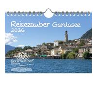 Reisezauber Garda Lake Garda DIN A5 Calendar for 2026 Holidays Mediterranean Italy - Contents: 1 x Calendar, 1 x Christmas Pendant, 1 x Greeting Tag (Total 3 Pieces)