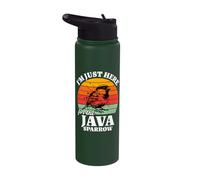 Reisfink I'm Just Here for Java Sparrow Stainless Steel Insulated Water Bottle