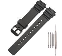 Reisn watch band Compatible with Casio MRW-200H Men's Women's Black Metal buckle Strap MRW200H Replacement Wristband