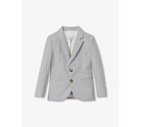 Reiss Boys Soft Blue Kids Barr Single-breasted Striped Seersucker Blazer 9-13 Years 10-11