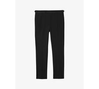 Reiss Mens Black Poker Slim-fit Satin-trim Stretch-wool Blend Tuxedo Trousers 34