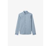 Reiss Mens Reiss Draper Cutaway-Collar Regular-Fit Cotton Shirt Blue M