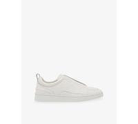 Reiss Mens Reiss Henry Elasticated Leather Trainers Optic White Eur 41 / 7 UK Men