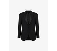 Reiss Mens Reiss Poker Single-Breasted Slim-Fit Stretch-Wool Blend Suit Jacket Black 38