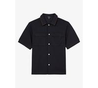 Reiss Mens Reiss Weaver Short-Sleeved Woven Shirt Navy 2XL