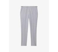 Reiss Mens Soft Blue/white Barr Stripe-print Slim-fit Cotton Trousers 34