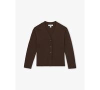 Reiss Reiss Tyla Wool-Blend Knitted Cardigan 9-13 Years Chocolate 11-12 Years