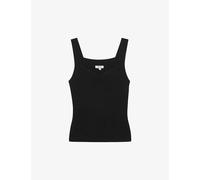 Reiss Womens Black Dani Sweetheart-neck Sleeveless Stretch-knit Top Xs