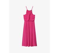 Reiss Womens Pink Elliana Wrap-front Tie-neck Woven Midi Dress 8