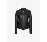 Reiss Womens Reiss Allie Slim-Fit Leather Biker Jacket Black 10