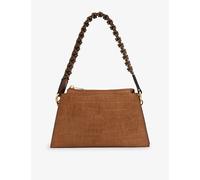 Reiss Womens Reiss Avery Mock-Croc Suede Shoulder Bag Tan 1 Size